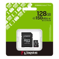 128GB microSD Class10 UHS-I + SD adapter Kingston Gen3, 150mb/s