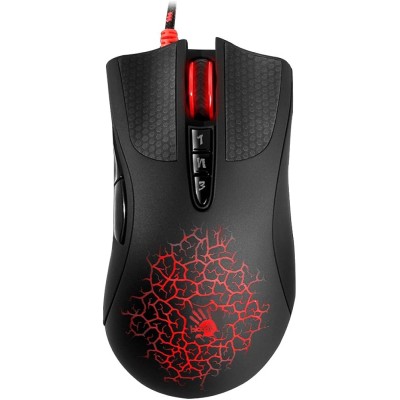 Bloody P90s, 100-8000 dpi, 8 buttons, 150IPS, 25G, Ergonomic, Programmable, Onboard Memory, X'Glide, RGB, 1.8m, USB, Black