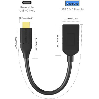 Adapter Type C F - USB3.0 M Cablexpert