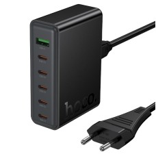 Incarcator USB Hoco C152A, 70W, 5 Porturi USB-A, 1 Port USB-C, PD70W