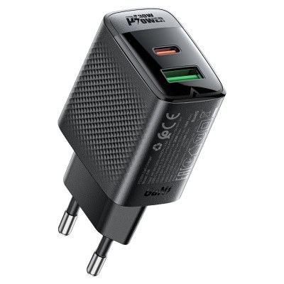 Сетевое зарядное устройство Acefast A98, 30 Вт, GaN, USB-C + USB-A, белое
