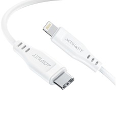 Cablu Acefast C3-01 USB-C la Lightning, 1m, Certificat MFi, Alb