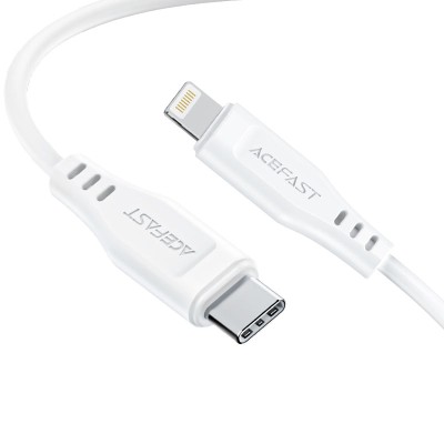 Кабель Acefast C3-01 USB-C — Lightning, 1 м, сертификат MFi, белый