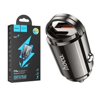 Incarcator Auto Hoco DZ7, 20W, USB-A QC3.0 + USB-C PD, Negru