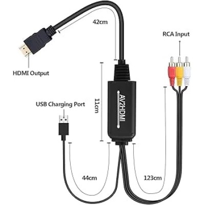 Конвертер AV (RCA) в HDMI с поддержкой 1080p