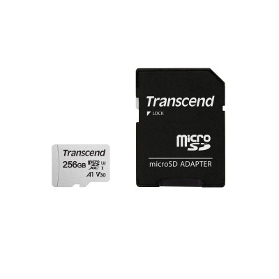 256GB MicroSD (Class 10) UHS-I (U3) +SD adapter, Transcend