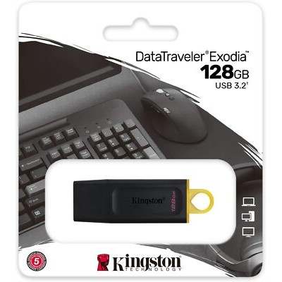 128GB USB3.2 Kingston DataTraveler Exodia Slider