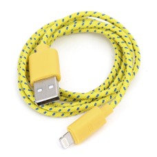 Кабель USB 2.0 - Apple Lightning 1м, Omega Yellow, OUFBIPCY