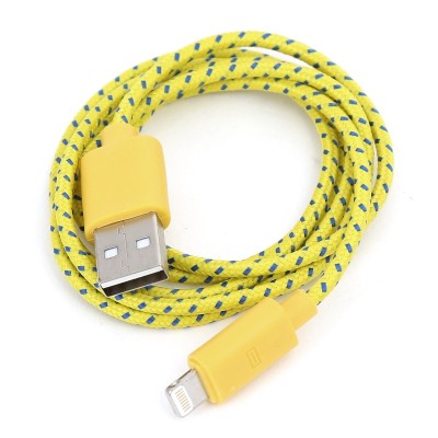 Кабель USB 2.0 - Apple Lightning 1м, Omega Yellow, OUFBIPCY