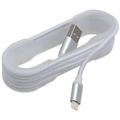 Cablu USB 2.0 - Apple Lightning 1.5m Omega Silver (OUKFBIP15S)
