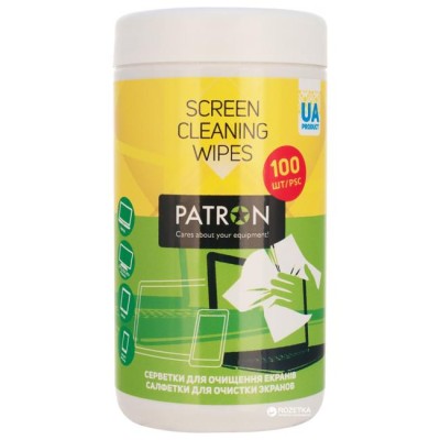 Влажные салфетки PATRON F3-027 для очистки, 100 штук
