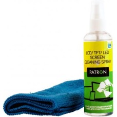 Kit curățare ecrane PATRON F3-017, Spray 100ml și lavetă microfibră