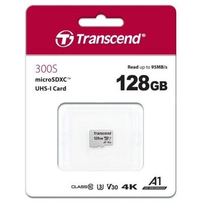 128GB microSD Class10 U3 + SD adapter Transcend