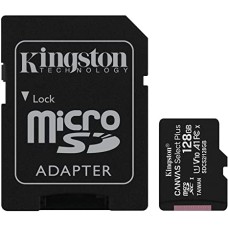 128GB microSD Class10 UHS-I + SD adapter Kingston Canvas Select