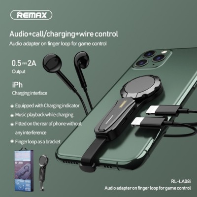 Аудиоадаптер Remax RL-LA08I Lightning на Jack 3.5mm
