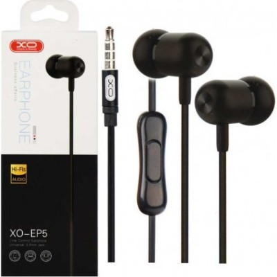 Casti Audio In-Ear XO EP5, Conector Jack 3.5mm, Negru