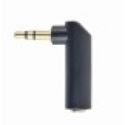 Аудио переходник Cablexpert A-3.5M-3.5FL 3.5mm(M) на 3.5mm(F), угловой