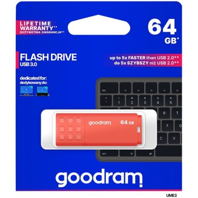 64GB USB3.0 Goodram UME3 Orange, 60 / 20 MByte/s