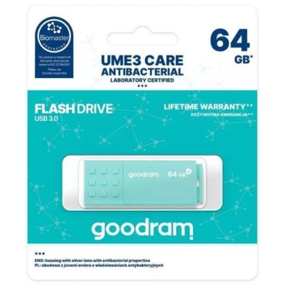 64GB USB3.0 Goodram UME3 Care Green, 60 / 20 MByte/s