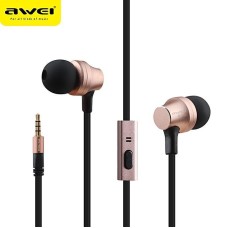 Наушники Awei ES-910i, RoseGold (с микрофоном)