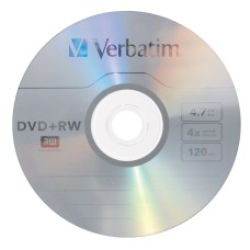 DVD+RW Verbatim 4.7GB 120min 4x, Matt Silver, 43489