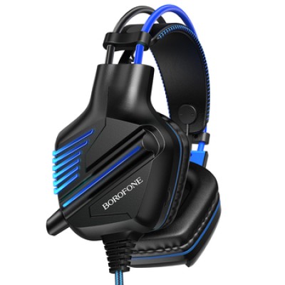 Căști de gaming Borofone BO101 Racing, albastru
