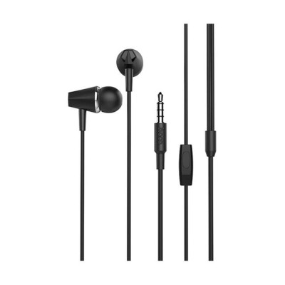 Căști cu fir Hoco M34 Honor cu microfon, negre