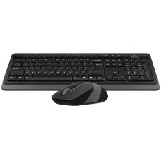 Беспроводной комплект клавиатура и мышь A4Tech FG1010S, 2.4GHz, Тихий, Брызгозащищенный, Серый