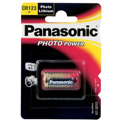 CR123A Panasonic "PHOTO Power" 3V, LITHIUM - 1bc