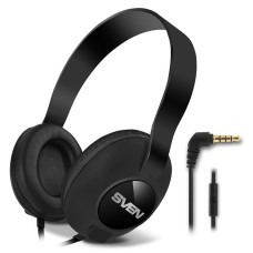 Наушники с микрофоном Sven AP-310M, разъем 3.5 мм 4-pin, черные