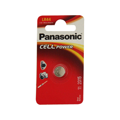 Щелочная батарейка Panasonic LR44 CELL power, 1.5В, 1 штука