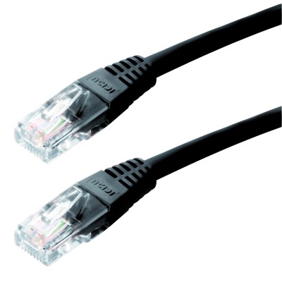 Patch Cord Cat.5E, 2m, Black, PP12-2M/BK