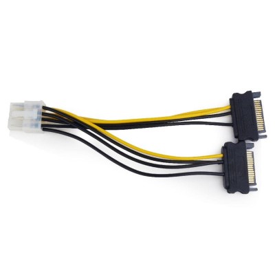 Кабель-адаптер питания PCI-E 8-pin на 2x SATA, CC-PSU-83