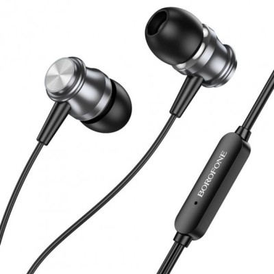 Проводные наушники Borofone BM75 Platinum Metal с микрофоном