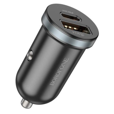 Автомобильное зарядное устройство Borofone BZ22, 30 Вт, PD30 Вт + QC3.0, USB-C и USB-A