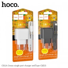 Сетевое зарядное устройство Hoco CS11A, 10 Вт, 1x USB-C, Белое