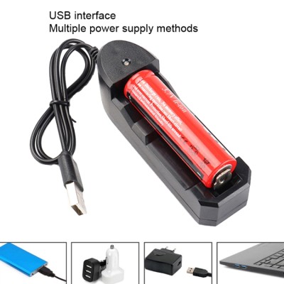 BMAX Lithium, 18650 / 18500 / 18350 / 14650 / 16650 / 16340/ 14500 / 10440, Single, USB