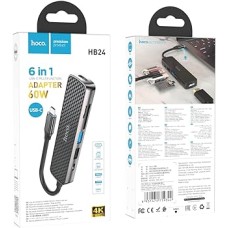 Hub USB Type-C Hoco HB24 3-in-1: USB 3.0, HDMI 4K, PD 60W