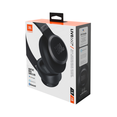 Căști Wireless JBL LIVE660NC, On-Ear, Noise Cancelling, Negru