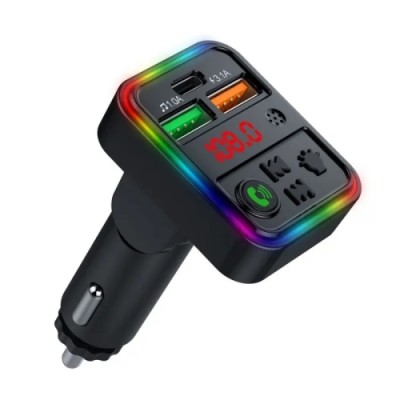 FM Transmitter P18, Bluetooth, USB. QC3.0 Charger