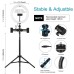 Set PULUZ PKT3055B: Trepied 1.65m + Inel LED RGB 26cm cu suport dublu