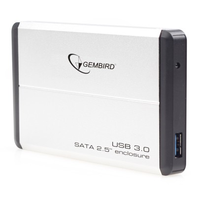 Внешний карман для HDD Gembird EE2-U3S-2-S, 2.5 дюйма, USB 3.0, серебристый