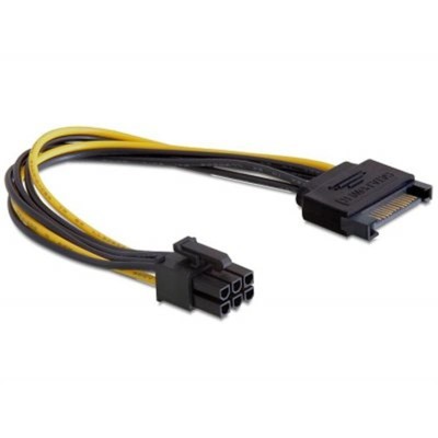 Cablu adaptor alimentare SATA la PCI Express 6-pini, 0.2m, CC-PSU-SATA