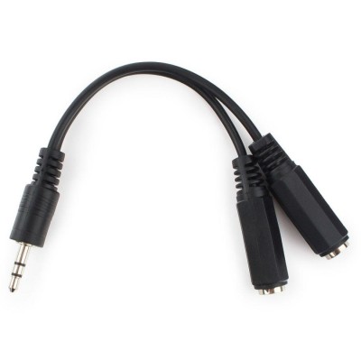 Cablu Audio Adaptor 3.5mm Jack Tata la 2x 3.5mm Jack Tata, 10cm, Cablexpert CCA-415-0.1M