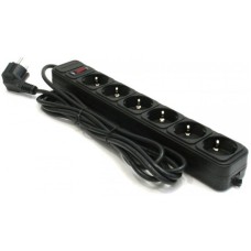 Сетевой фильтр Ultra Power UP6-B-10PPB, 6 розеток, 3 м