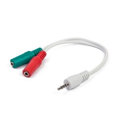 Аудио-разветвитель Gembird CCA-417W 3.5mm (4-pin) на 2x 3.5mm (F)