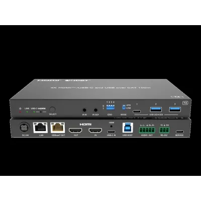 4K HDBaseT Extender 100m with USB, AV Access