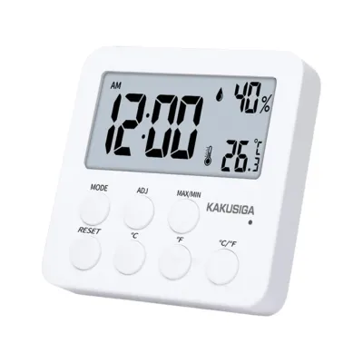 Higrometru-termometru Kakusiga KSC-1741, cu ceas