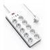Prelungitor WiWu 10 Socket-uri, 2m, 16A, PD20W, QC3.0, 2C2A