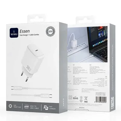 Сетевое зарядное устройство USB 30W WiWu Wi-G008